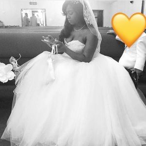 Wedding dress (with flare out hoop skirt)